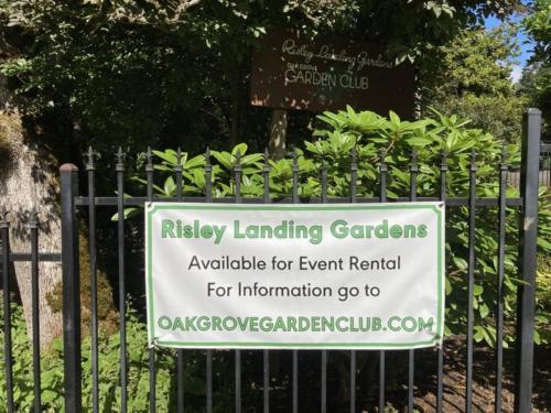 Risley Landing Gardens Rental Sign